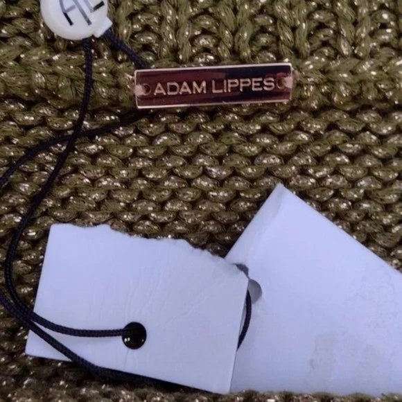 Adam Lippes Metallic Green Gold Lurex Cotton Blend Pull On Knit Skirt XL NWT - Picture 4 of 9